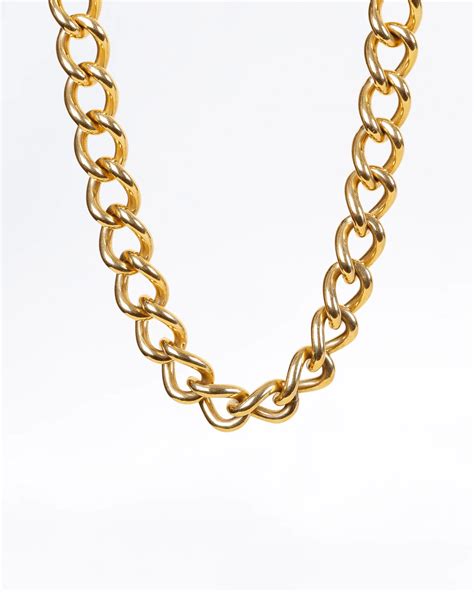 Vintage Christian Dior Chunky Curb Chain Necklace, 